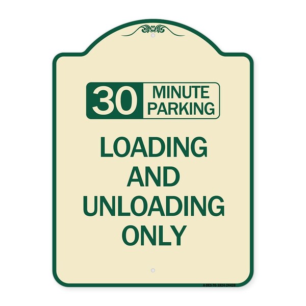 Signmission 30 Minute Parking Loading and Unloading Heavy-Gauge Aluminum Sign, 24" x 18", TG-1824-24426 A-DES-TG-1824-24426 - main
